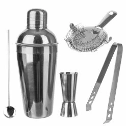 Wheel&Barrow Home COCKTAIL SET Stainless Steel Cylinder 5pc