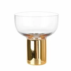 Wheel&Barrow Home Drinkware COUPE GLASS Heavy Base Gold 260ml