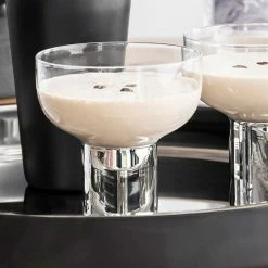 Wheel&Barrow Home COUPE GLASS Heavy Base Silver 260ml