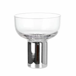 Wheel&Barrow Home COUPE GLASS Heavy Base Silver 260ml