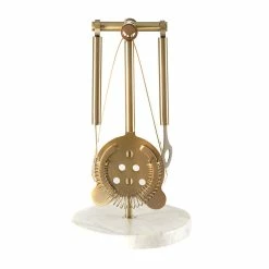 Wheel&Barrow Home Cocktail & Barware Tool Sets BAR TOOL SET Gold With Marble Base 25x15cm