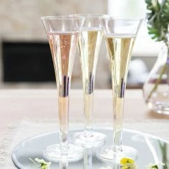 Wheel&Barrow Home CHAMPAGNE FLUTE Hollow Stem Clear 175mL